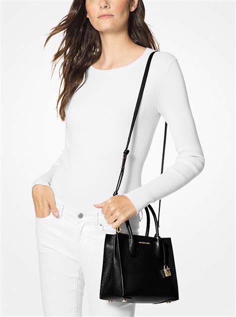 pebbled leather michael kors|Michael Kors mercer leather bag.